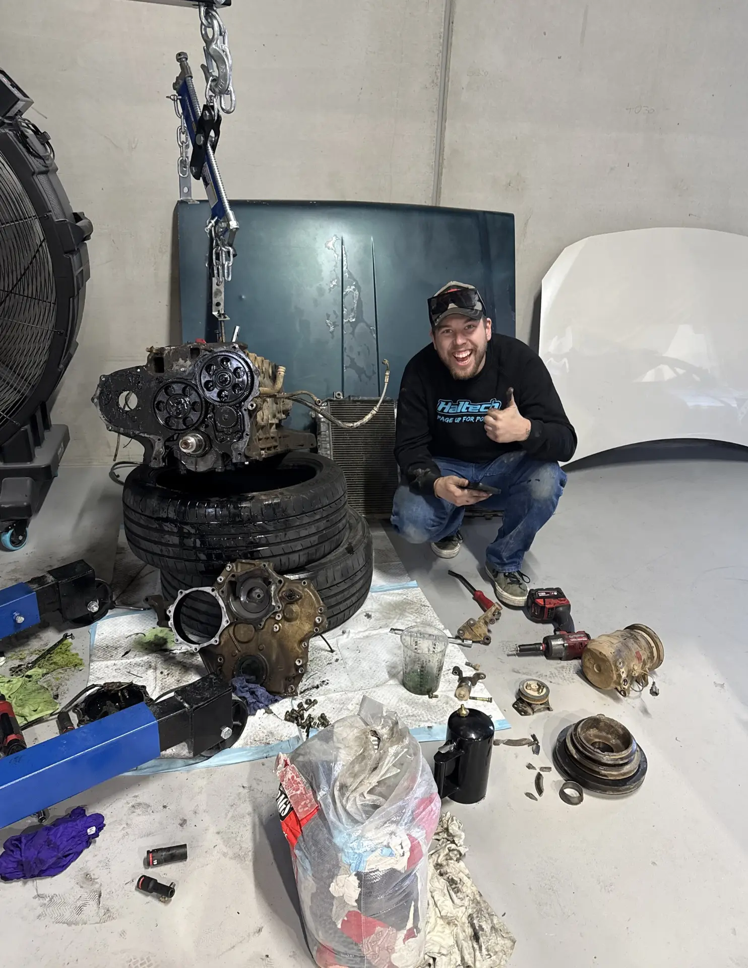 Inside the Gearhead Hoist Hire workshop